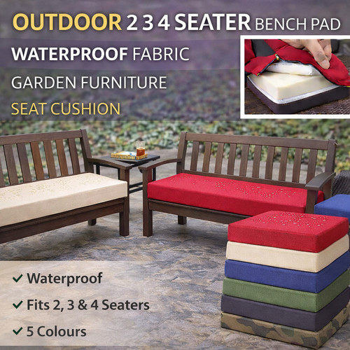 Garden bench cushion seater - bench,